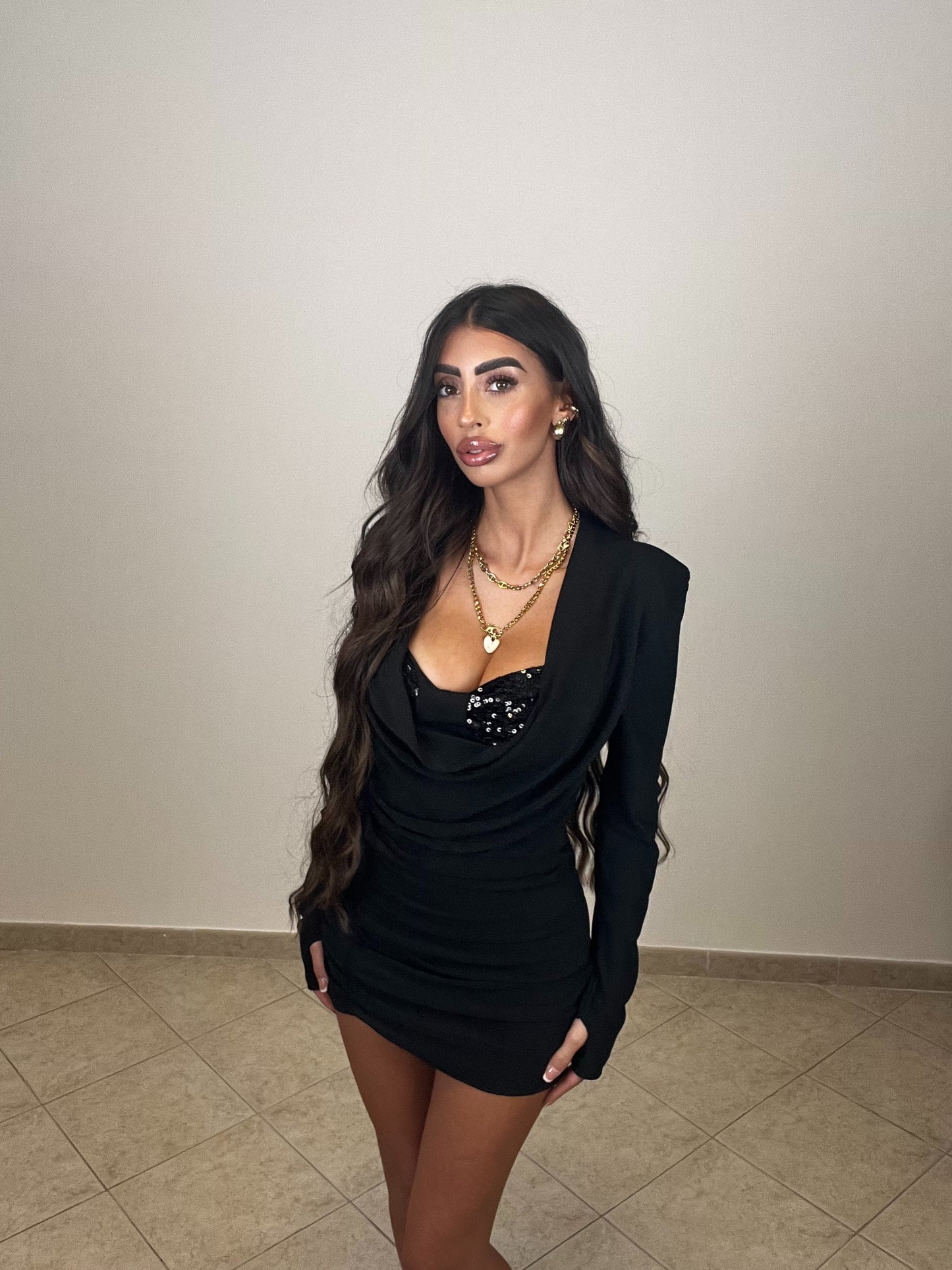 MINIDRESS FIOCCO NERO