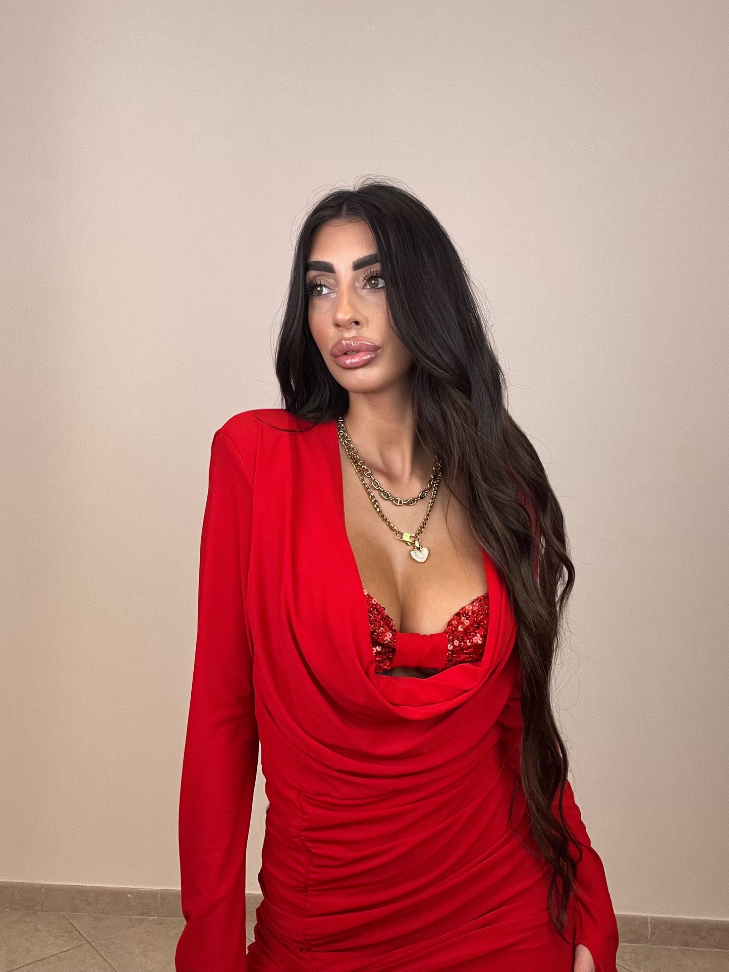 MINIDRESS FIOCCO ROSSO