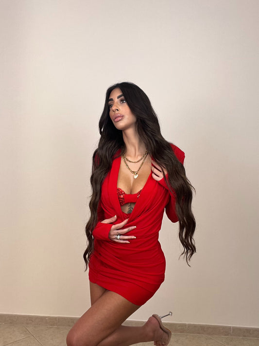 MINIDRESS FIOCCO ROSSO