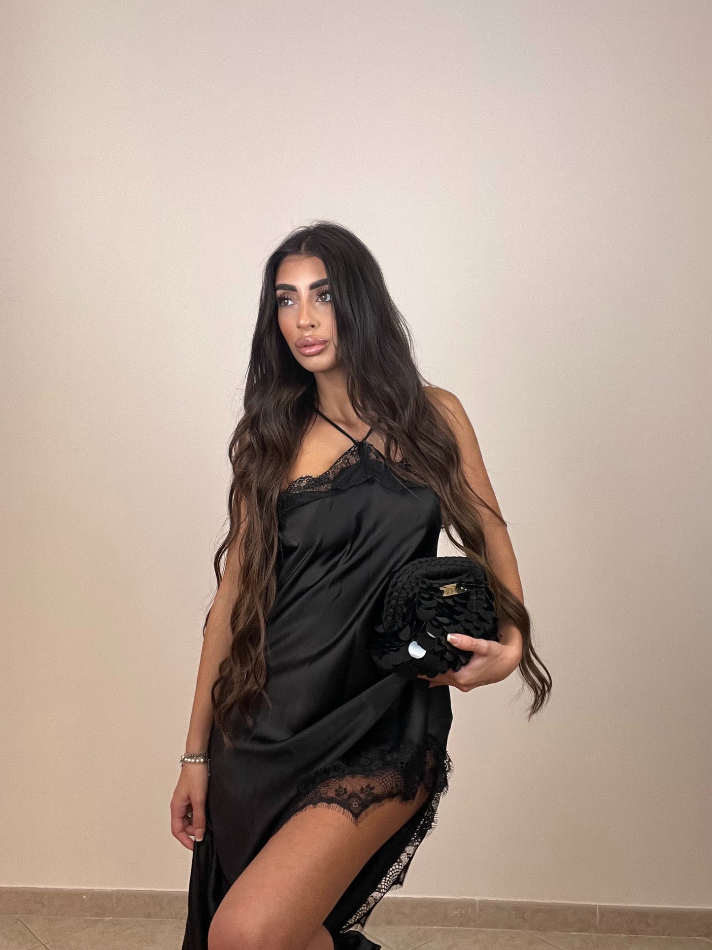 LONGDRESS LINGERIE NERO