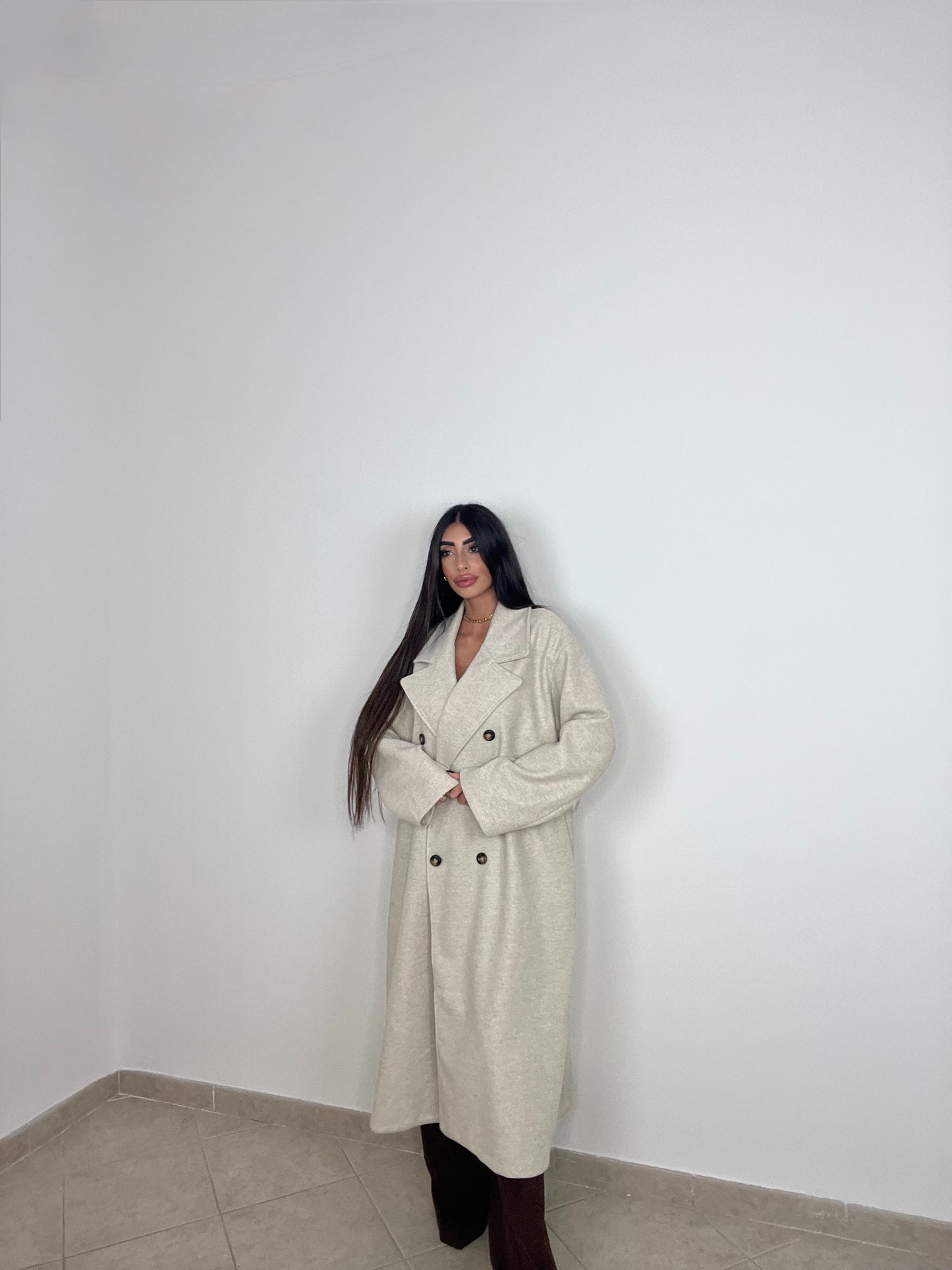 COAT OVER BEIGE