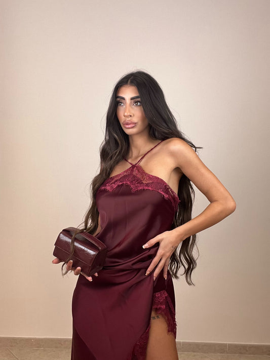 LONGDRESS LINGERIE BORDEAUX