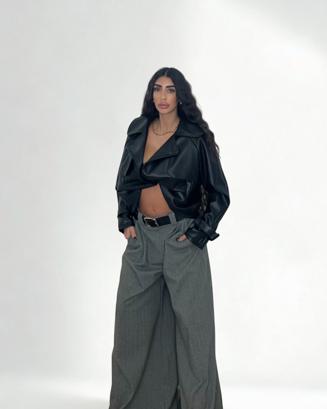 Pantalone Tweed con cintura