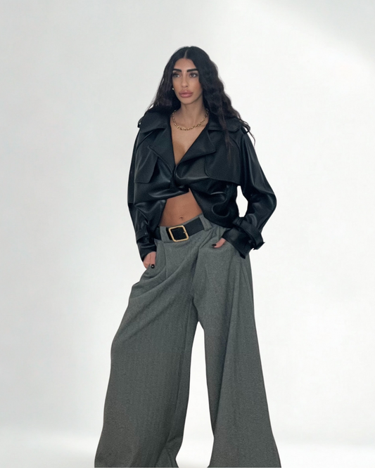 Pantalone Tweed con cintura